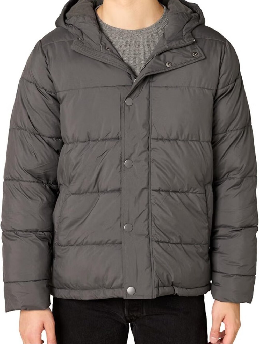 Men's Amazon Essentials Puff Coat NWT - Dark Gray Medium